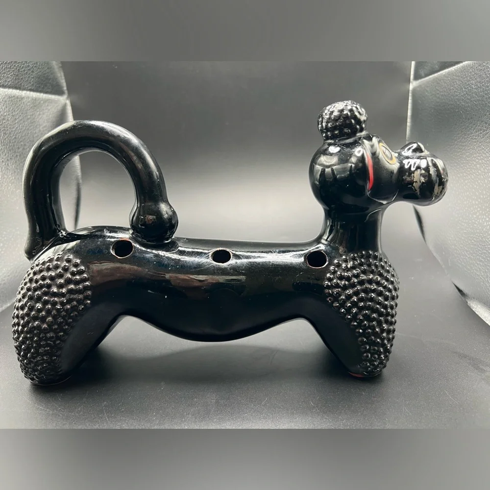 Redware Japan poodle spice rack